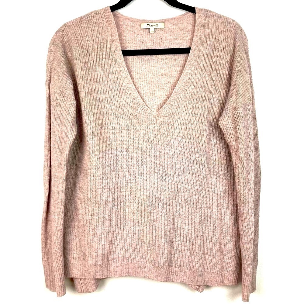 MADEWELL V-Neck Pullover Sweater Merino Wool/Alpaca  Size S